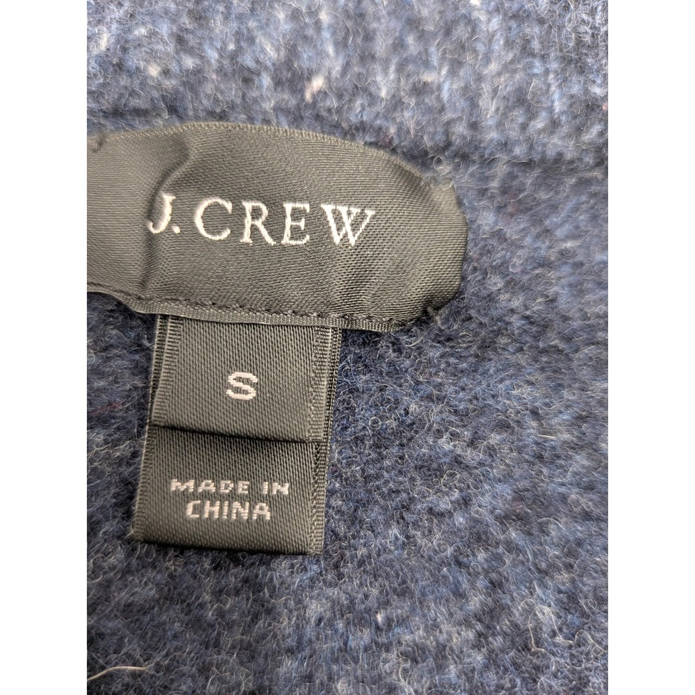 J.Crew 100% Lambs Wool Navy Crewneck Sweater Preppy Coastal Quiet Luxury Small - Picture 2 of 7